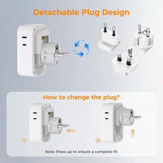Alt view image 3 of 7 - All European UK Travel Plug Adapter Kit, PD 20W
