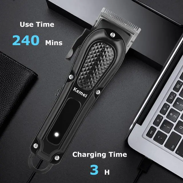 Alt view image 5 of 7 - KM-1071 Professional Hair Clippers for Men, 4-Speed Barber Clippers