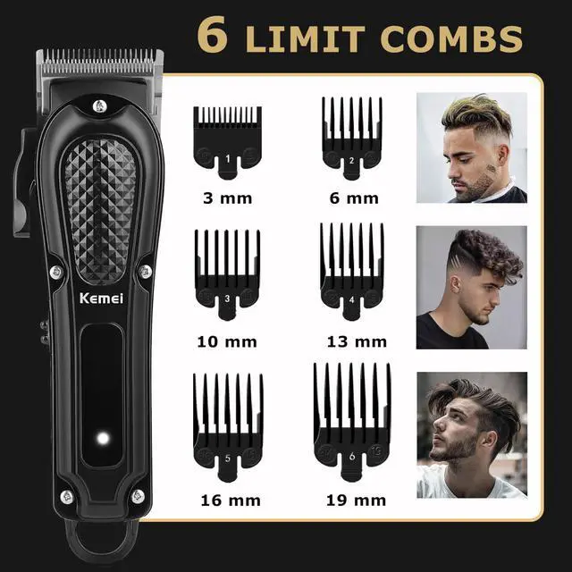 Alt view image 6 of 7 - KM-1071 Professional Hair Clippers for Men, 4-Speed Barber Clippers