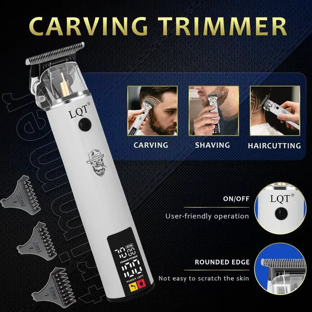 Alt view image 4 of 7 - Professional Barber Kit for Men, Cordless Hair Clipper, Trimmer & Rotary Shaver Set with LED Display, USB-C Rechargeable Battery,Precision Blades,Adjustable Speeds,Low Noise,Grooming Gifts for Men