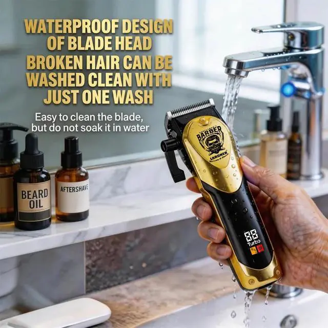Alt view image 4 of 7 - Hair Clippers for Men Professional, Cordless Beard Trimmer & Electric Razor Shavers for Men, Rechargeable 3 Piece Barber Hair Cutting Kit LED Display Men's Grooming Kit