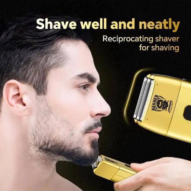 Alt view image 6 of 7 - Hair Clippers for Men Professional, Cordless Beard Trimmer & Electric Razor Shavers for Men, Rechargeable 3 Piece Barber Hair Cutting Kit LED Display Men's Grooming Kit