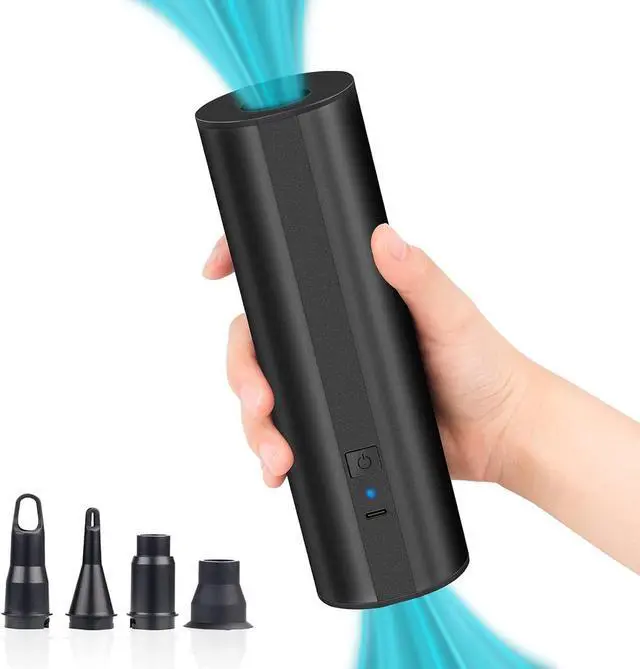 Main image of Electric Air Pump for Inflatables- 2×2000mAH Rechargeable Battery Powered Air Mattress Pump- Cordless Portable Air Pump, Quick-Fill Inflator Pump for Camping Air Mattress Bed, Pool Floats Toys, Boats