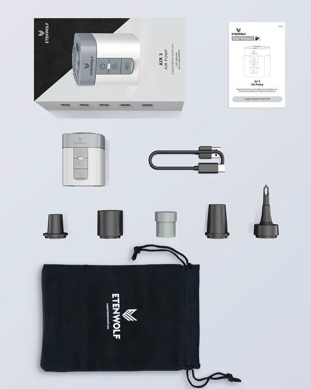 Alt view image 7 of 7 - AIR 3 Air Pump for Inflatables with 2600mAh Battery& Camping Light