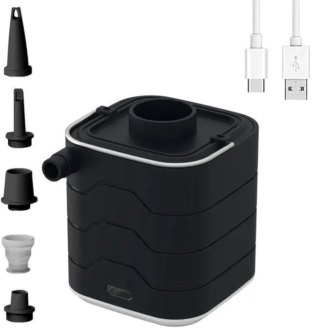 Main image of Air Pump for Inflatables, Portable Electric Air Pump with 1800 mAh Battery, 4X Quick Inflator & Deflator, 720 L/min Pump for Air Mattress, Pool Floats, Vacuum Storage Bags