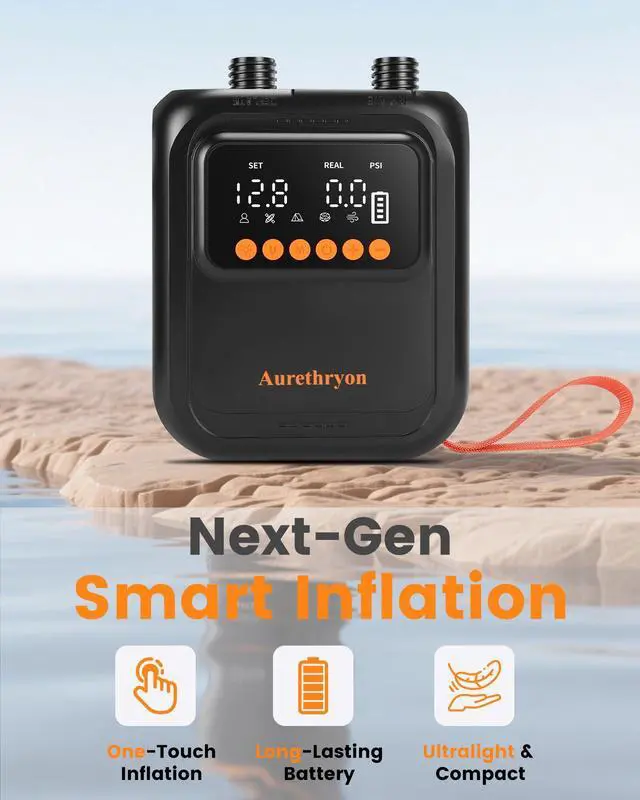 Alt view image 2 of 7 - Rechargeable Electric Paddle Board Pump - 20PSI Portable 13500mAh Battery USB-C SUP Air Pump with 50% Faster Inflation for Inflatables, Kayaks, Tents, Boats, Pool (Black-13500mAh Battery)