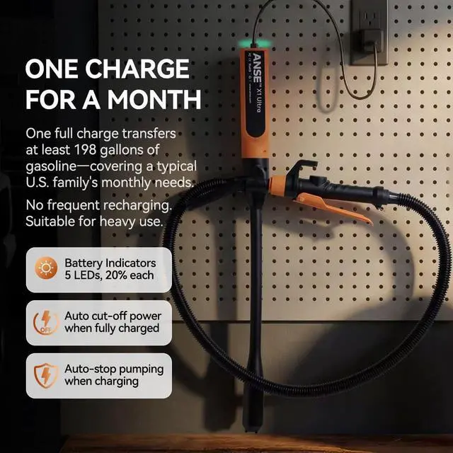 Alt view image 3 of 7 - Rechargeable Fuel Transfer Pump Battery Powered (Model X1 Ultra)