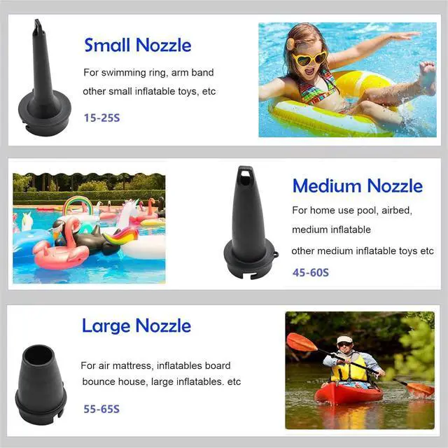 Alt view image 5 of 7 - Electric Air Pump for Inflatables 5200mAh Air Mattress Pump Rechargeable Portable Mini Inflator/Deflator Pumps for Outdoor Camping, Inflatable Cushions, Air Mattress Beds, Swimming Ring Pool Toys