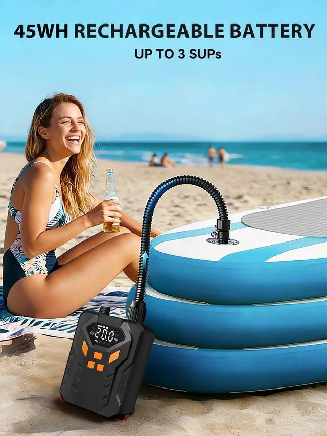 Alt view image 3 of 7 - Electric Paddle Board Pump, Cordless SUP Air Pump with Battery