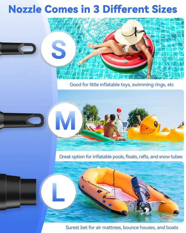 Alt view image 4 of 7 - 4000mAh Rechargeable Air Pump for Inflatables Ultra Fast Inflator
