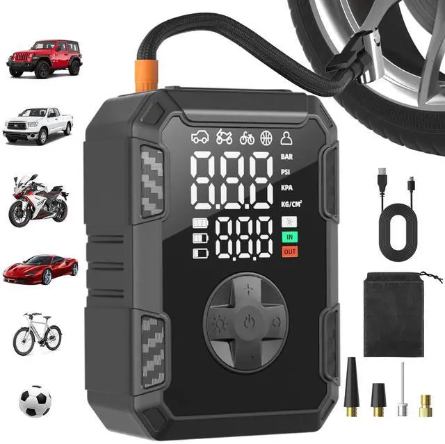 Main image of Cordless Tire Inflator Portable Air Compressor Air Pump for Car Tire