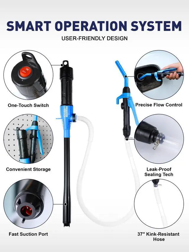 Alt view image 3 of 7 - Cordless Fuel Transfer Pump Battery Powered Fluid Transfer Pump, 2.8 GPM