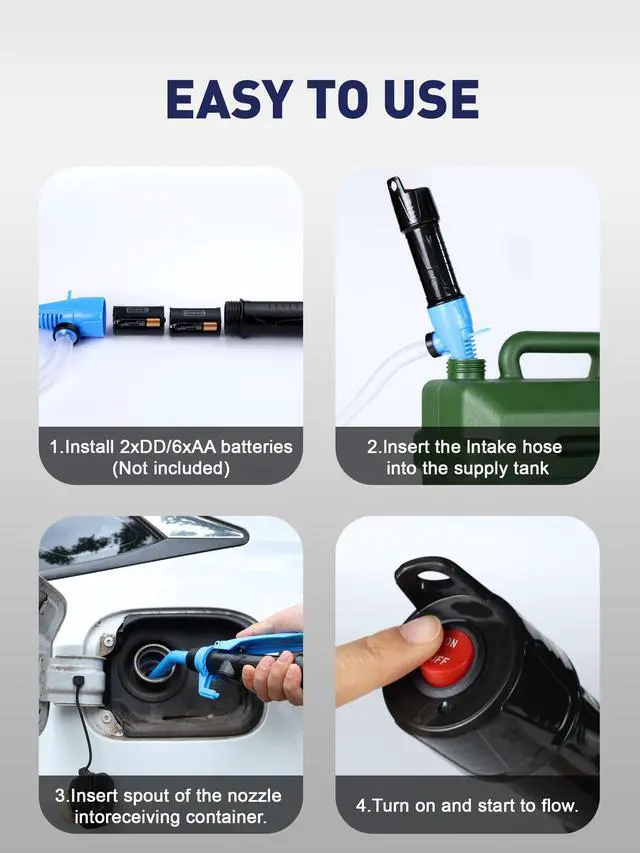 Alt view image 5 of 7 - Cordless Fuel Transfer Pump Battery Powered Fluid Transfer Pump, 2.8 GPM