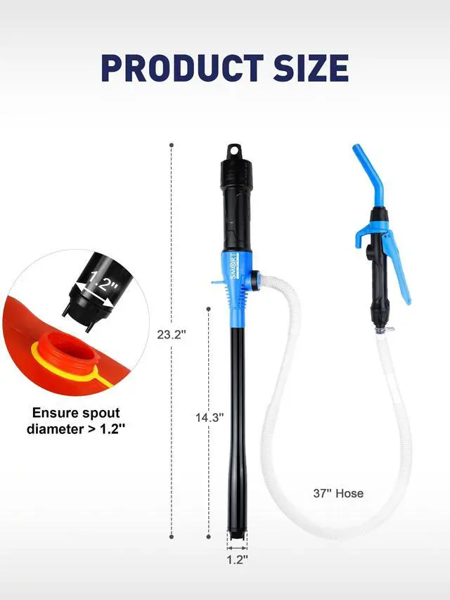 Alt view image 2 of 7 - Cordless Fuel Transfer Pump Battery Powered Fluid Transfer Pump, 2.8 GPM