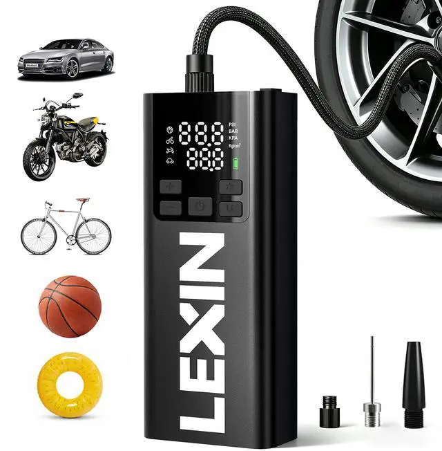 Main image of P5 Portable Tire Inflator, 150 PSI Air Pump for Car, Motorcycle, Bike