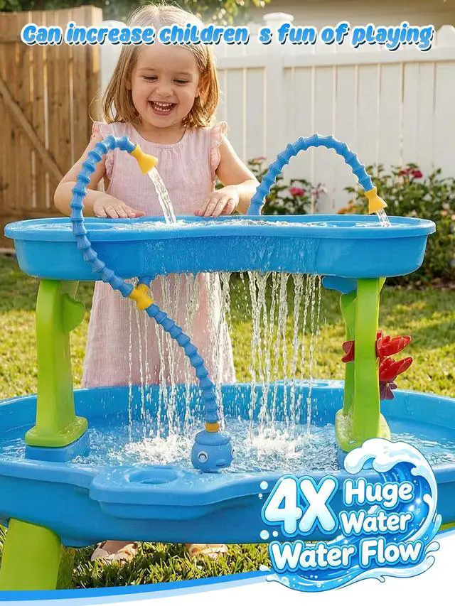 Alt view image 6 of 7 - Rechargeable Water Table Pump with Huge Water Output Water Flow Rate up to 8L/min (2.11 GPM), Ideal Water Pump for Water Table, Long-Lasting Pump for Water Table, Octopus-Shaped Water GamesBlue