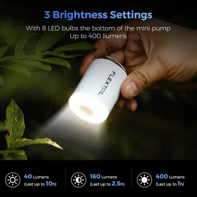 Alt view image 4 of 7 - Portable Air Pump with Camping Lantern Tiny Pump 2X 4kPa Air Pump for Inflatables Rechargeable Air Mattress Pump with Magnetic Design for Sleeping Pads, Pool Floats, Swimming Rings(OG)