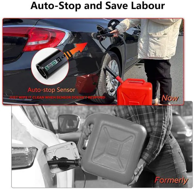 Alt view image 5 of 7 - 3.5GPM Li-Battery Portable Fuel Transfer Pump for Gas, Diesel, Water, Gas Siphon Pump for Gasoline, Cars, Motorcycles, Camping, UL&CE Listed, Rechargeable Via Type-C