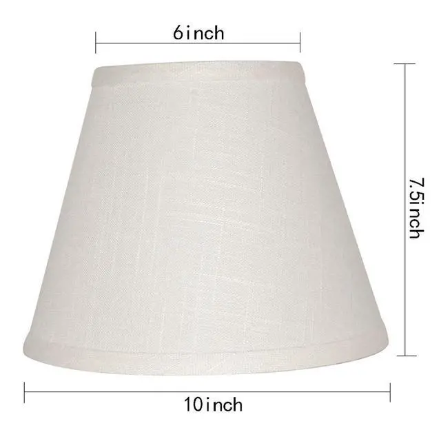 Alt view image 2 of 7 - Small lamp shades, 6x10x7.5 Inch White Barrel Lamp Shade for Table Lamps