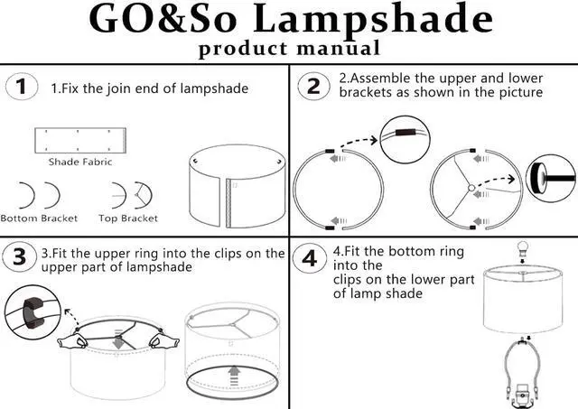 Alt view image 5 of 7 - White Textured Drum lampshade Medium Lamp Shade 13" Top x 13" Bottom x 10" High (Spider) Modern Linen Lamp Shades for Table Lamp Bedside Lamp Natural Linen Replacement Assembly is Required