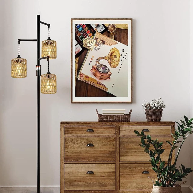 Alt view image 4 of 7 - 3 Pack Rattan Lamp Shade Small Boho Shades Replacement