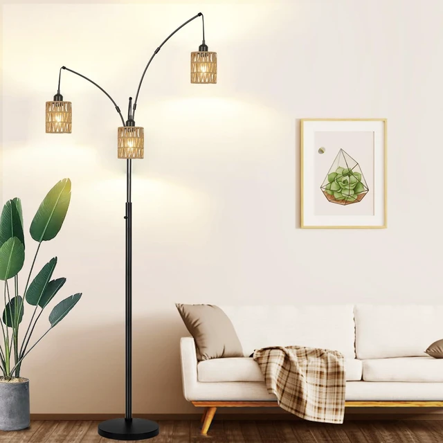 Alt view image 6 of 7 - 3 Pack Rattan Lamp Shade Small Boho Shades Replacement