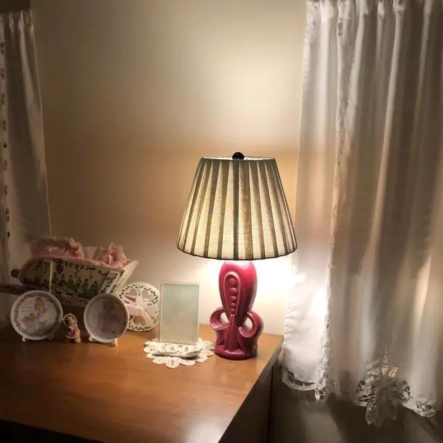 Alt view image 7 of 7 - Small Lamp Shade, 6 x 10 x 7.5 inch Brown Pleated Bell Shade