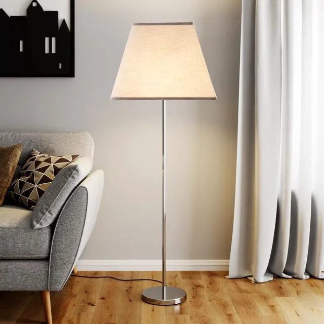 Alt view image 2 of 7 - White Lamp Shades Set of 2, 8''x8''Top, 13''x13''Bottom 10'' Height, Square Lampshades Replacement Lamp Shades Natural Linen Hand Crafted for Table Lamps Floor Lamps Pendent Light, Assembly Required