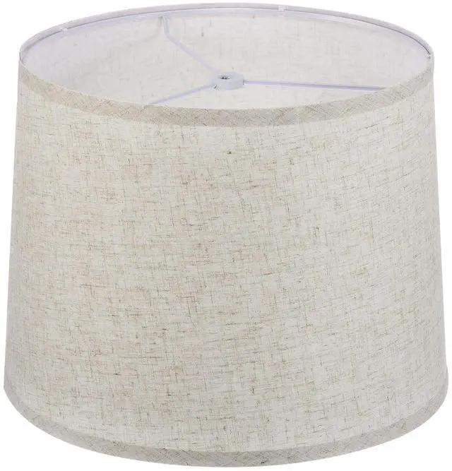 Main image of Lamp shades for Table Lamps 11.4" Top x 12.6" Bottom x 9.8" High Drum Lamp shades for Floor Lamps Medium Linen Lampshade Easy Assembly for Lamp Replacement, Beige