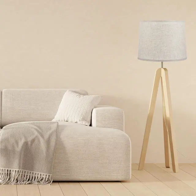 Alt view image 7 of 7 - Lamp shades for Table Lamps 11.4" Top x 12.6" Bottom x 9.8" High Drum Lamp shades for Floor Lamps Medium Linen Lampshade Easy Assembly for Lamp Replacement, Beige