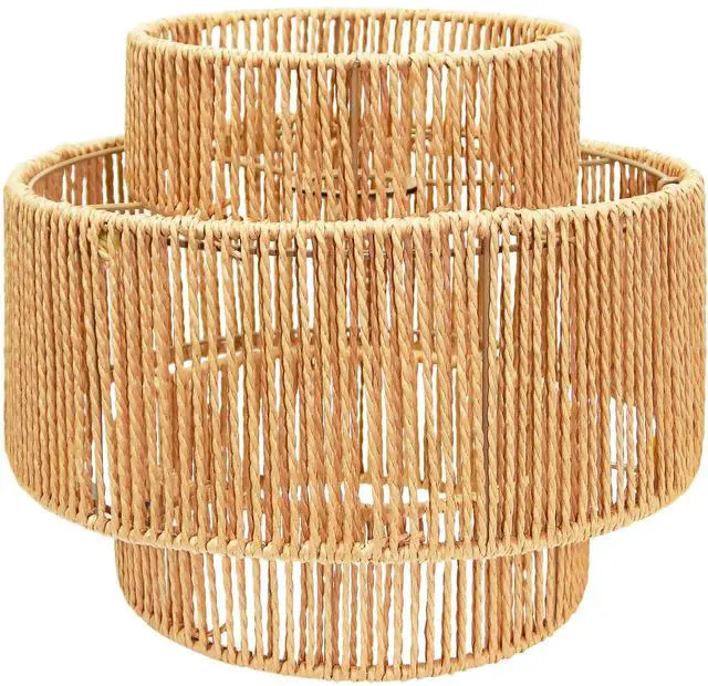 Main image of Hanging Light Lamp Shades Boho Rattan Lamp Shades, Woven LampShades for Floor Lamps Rattan Pendant Lights Boho Lamp Ceiling Light, Plug in Pendant Light Fixtures Hanging Lamp 1.54lb