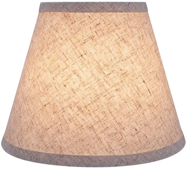 Alt view image 2 of 7 - 32426 Transitional Hardback Empire Shape Spider Construction Lamp Shade in Flaxen, 9" wide (5" x 9" x 7")