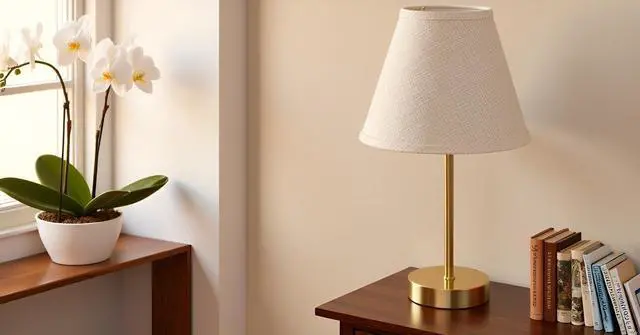 Alt view image 6 of 7 - 32426 Transitional Hardback Empire Shape Spider Construction Lamp Shade in Flaxen, 9" wide (5" x 9" x 7")
