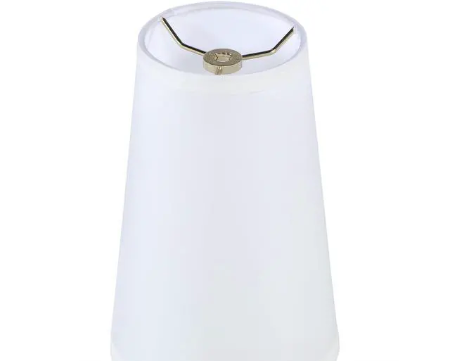Alt view image 4 of 7 - 32164 Transitional Hardback Empire Shape Spider Fitter Lamp Shade in Off White, 4-1/4" Top x 6" Bottom x 9" Slant