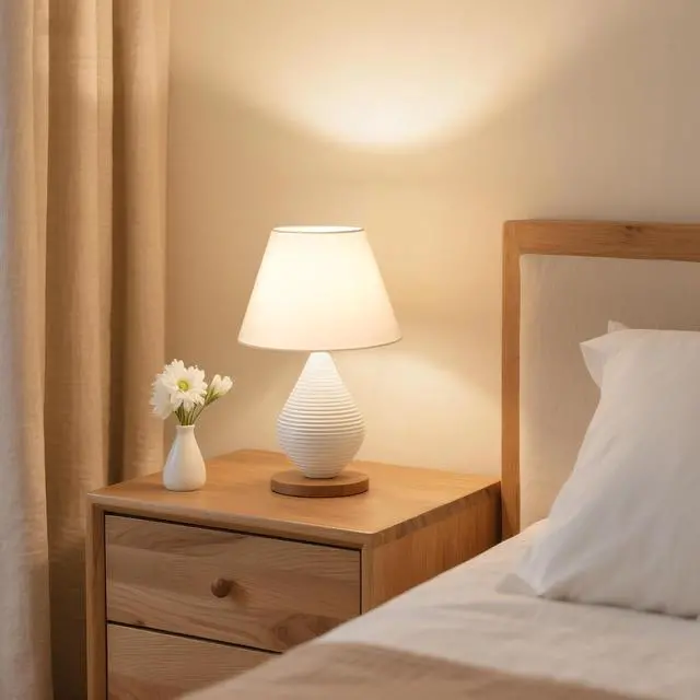Alt view image 7 of 7 - Small Lamp Shades Set of 2, 5.5" Top x 10" Bottom x 6.6" High, Small White Lamp Shades for Table Lamps, Fabric Lampshade Replacement for Bedside Lamp, Wall Sconces, Spider, Clip on Adapters Included
