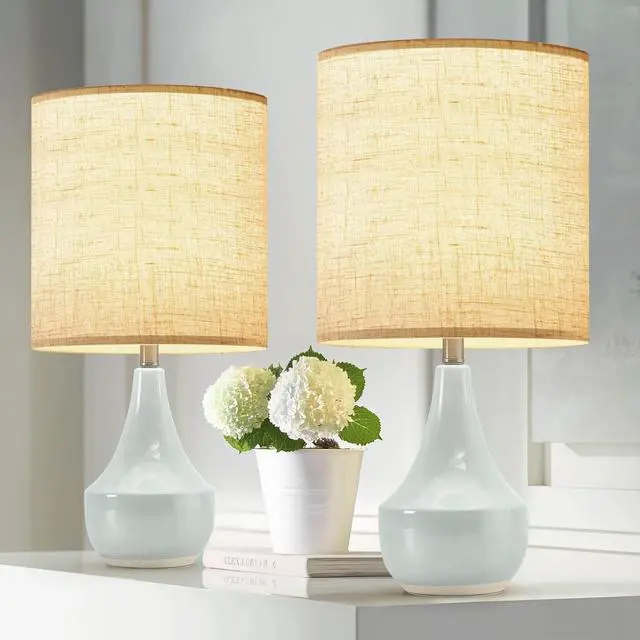Alt view image 6 of 7 - Beige Linen Tall Drum Lampshade, 11" Top x 11" Bottom x 12" High Lamp Shade, Lamp Shade Replacement for Table and Floor Lamps, Pendant LightHandcrafted LampshadeEasy Assembly