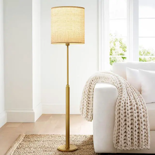 Alt view image 7 of 7 - Beige Linen Tall Drum Lampshade, 11" Top x 11" Bottom x 12" High Lamp Shade, Lamp Shade Replacement for Table and Floor Lamps, Pendant LightHandcrafted LampshadeEasy Assembly