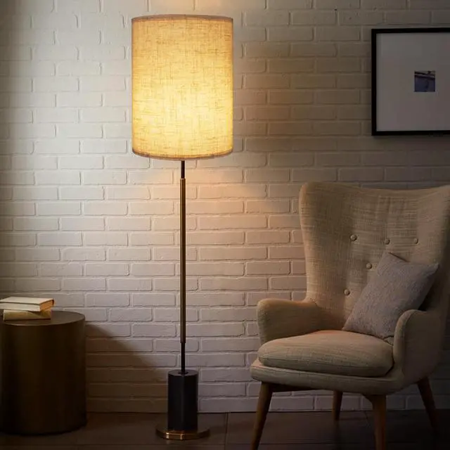 Alt view image 6 of 6 - Lampshades set of 2, Tall Lamp Shades, 10" Top X 10" Bottom X 13" High Beige Large Line Fabric Lamp Shades, Easy Assembly Replacement Lampshades