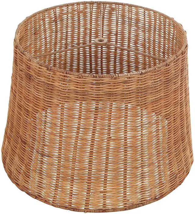 Main image of 32993, Handwoven Empire Spider Lamp Shade, Natural Rattan, 13" Top x 16" Bottom x 11" Slant Height