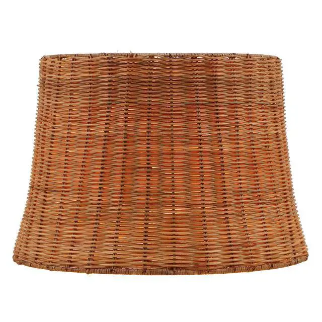Alt view image 2 of 7 - 32993, Handwoven Empire Spider Lamp Shade, Natural Rattan, 13" Top x 16" Bottom x 11" Slant Height
