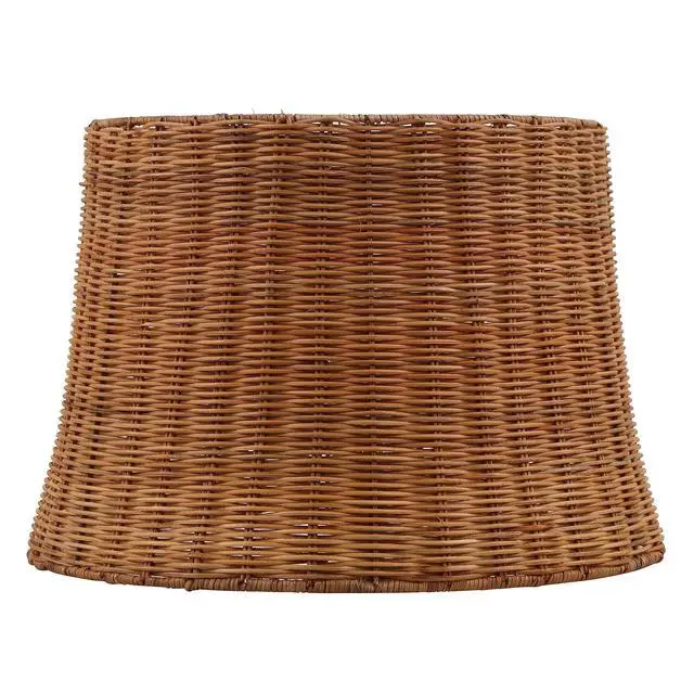 Alt view image 3 of 7 - 32993, Handwoven Empire Spider Lamp Shade, Natural Rattan, 13" Top x 16" Bottom x 11" Slant Height