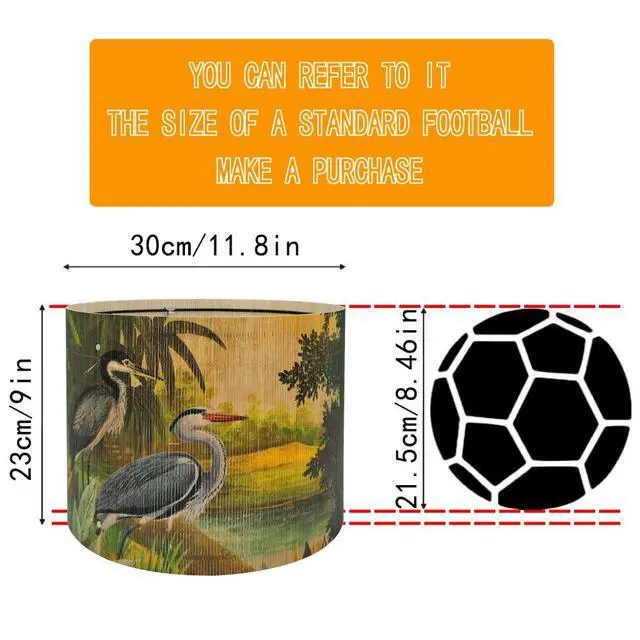 Alt view image 4 of 7 - Rustic And Retro Bamboo Drum Lamp shade Tropical Colorful Animals Design