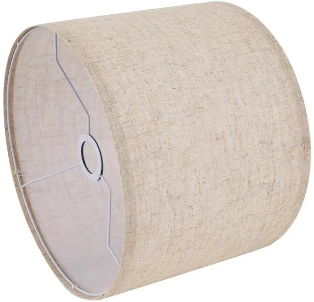 Main image of Beige Lamp Shade, Large Drum Lampshade 13''Top X 13'' Bottom X 10'' High, Replacement Lamp Shade Natural Linen Hand Crafted for Table Lamps Floor Lamps Chandelier Lamp, Easy Assembly Required