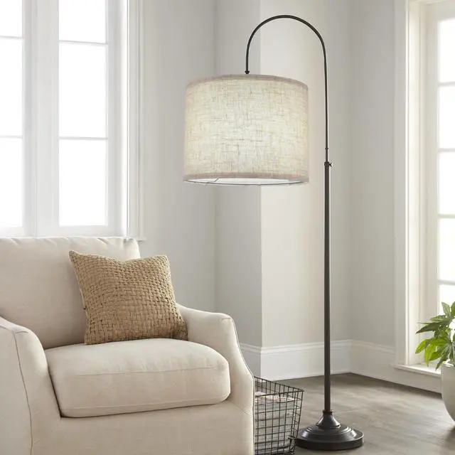 Alt view image 7 of 7 - Beige Lamp Shade, Large Drum Lampshade 13''Top X 13'' Bottom X 10'' High, Replacement Lamp Shade Natural Linen Hand Crafted for Table Lamps Floor Lamps Chandelier Lamp, Easy Assembly Required