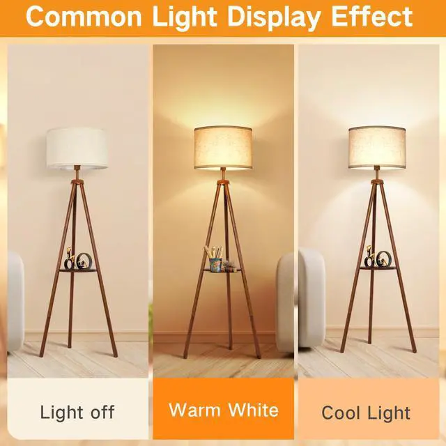 Alt view image 4 of 7 - Beige Large Drum Lamp Shades for Floor Lamps, 16" Top x16" Bottom x 9" High, Easy to Assemble, Replacement Linen Lampshades for Table Lamps & Bedside Lamps (1.65" Spider)
