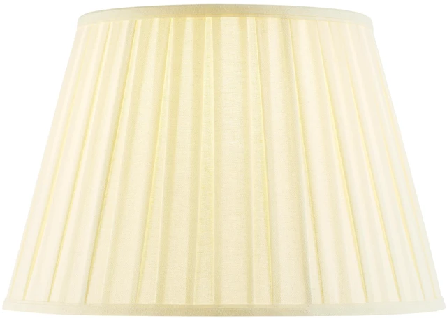 Alt view image 2 of 7 - 33201 Box Pleated Large Empire Spider Construction Lamp Shade, Off-White Linen Fabric, 10-1/2" Top x 16" Bottom x 11" Slant