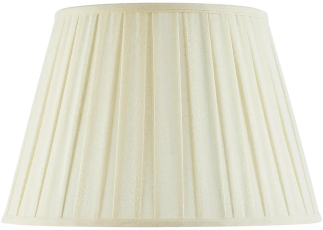Alt view image 3 of 7 - 33201 Box Pleated Large Empire Spider Construction Lamp Shade, Off-White Linen Fabric, 10-1/2" Top x 16" Bottom x 11" Slant