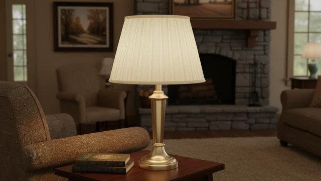 Alt view image 7 of 7 - 33201 Box Pleated Large Empire Spider Construction Lamp Shade, Off-White Linen Fabric, 10-1/2" Top x 16" Bottom x 11" Slant