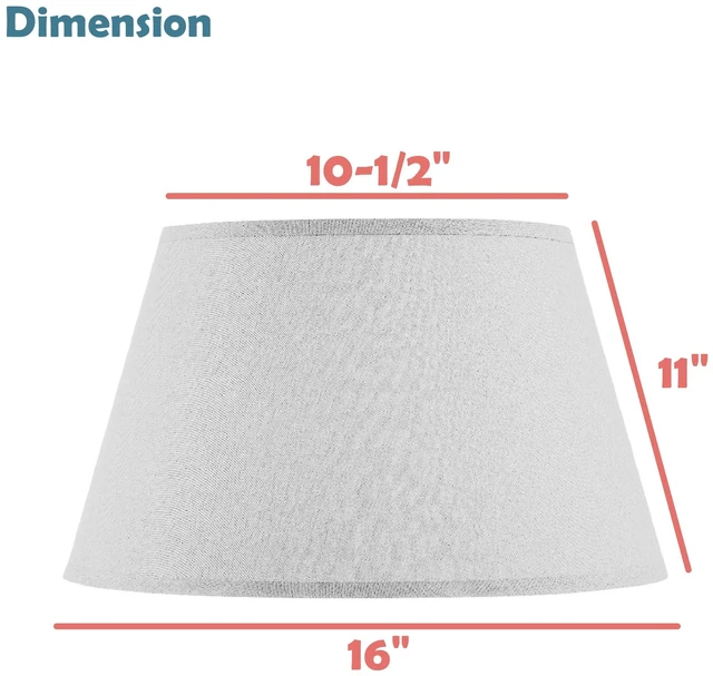 Alt view image 5 of 7 - 33201 Box Pleated Large Empire Spider Construction Lamp Shade, Off-White Linen Fabric, 10-1/2" Top x 16" Bottom x 11" Slant