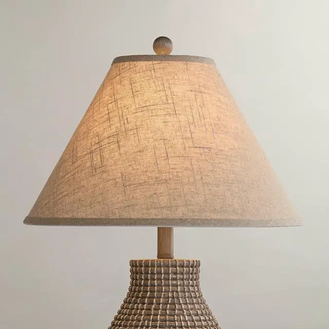 Alt view image 5 of 7 - Pre-Assembled Denni Fine Large Burlap Empire Shade 6x17x11.5 (Spider)
